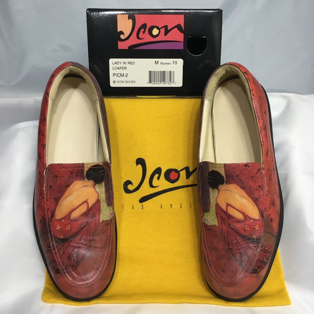 ICON "Lady in Red" Loafer - Art for your Feet!!